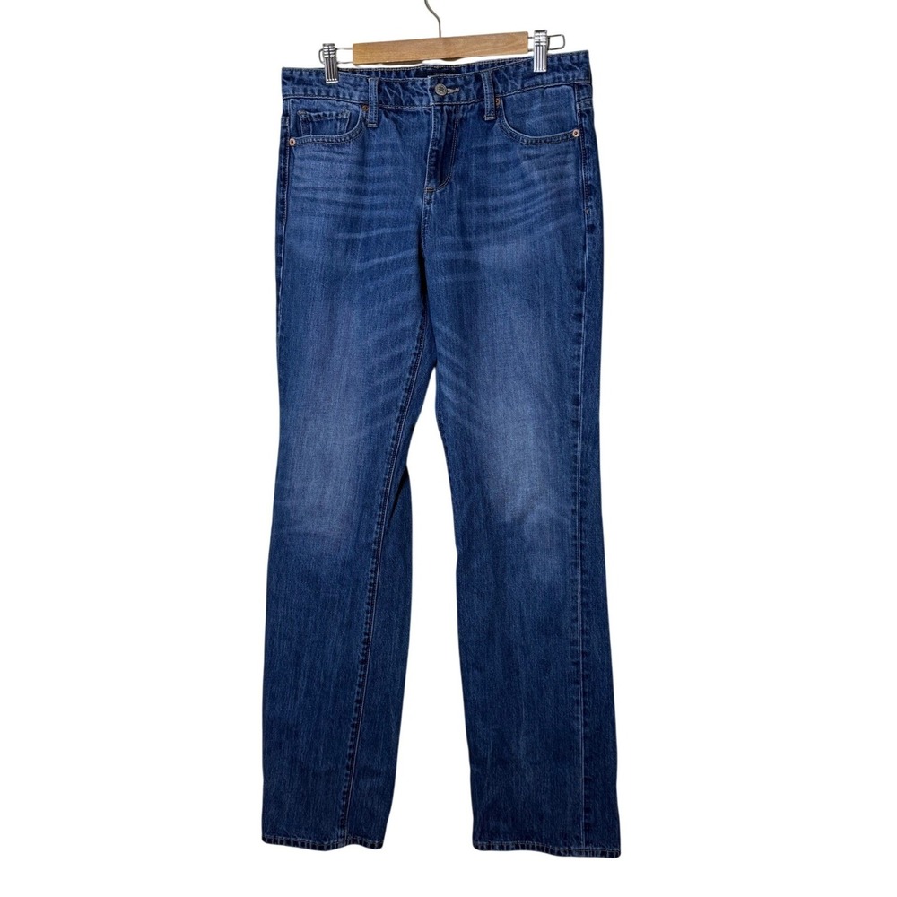 Lucky Brand Women Easy Rider Jeans 6 Long Blue Straight Leg Mid Rise Denim